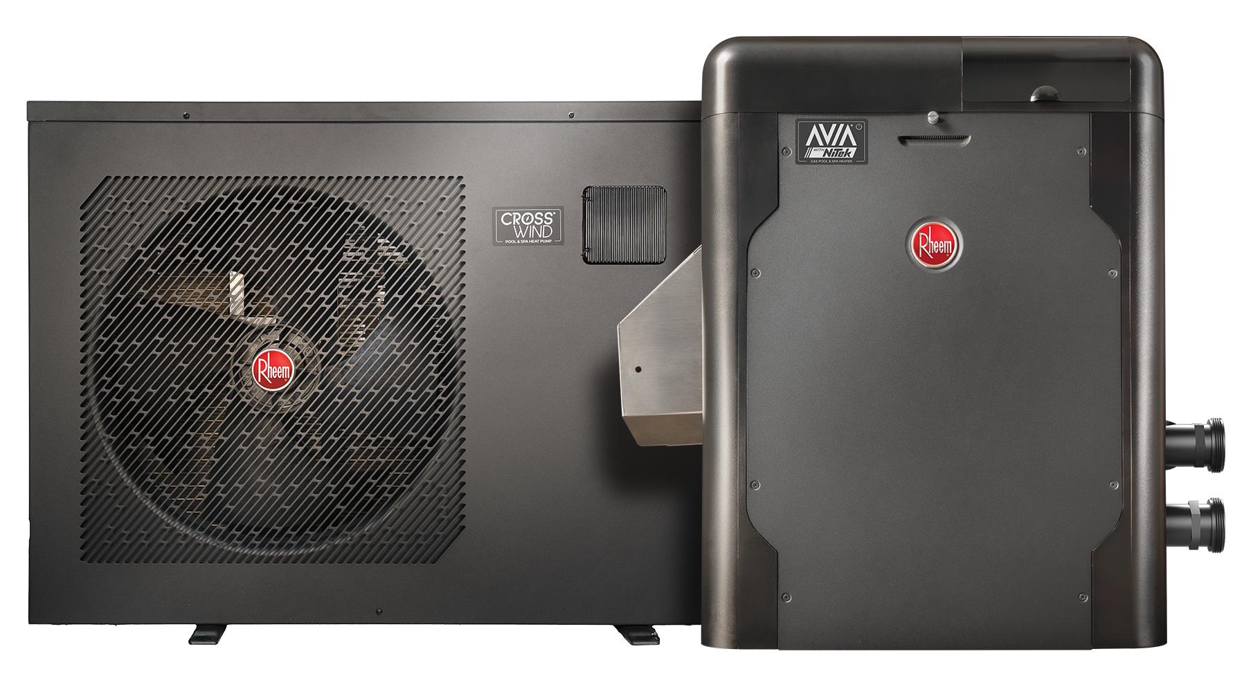 AVIA gas pool heater and Crosswind heat pump
